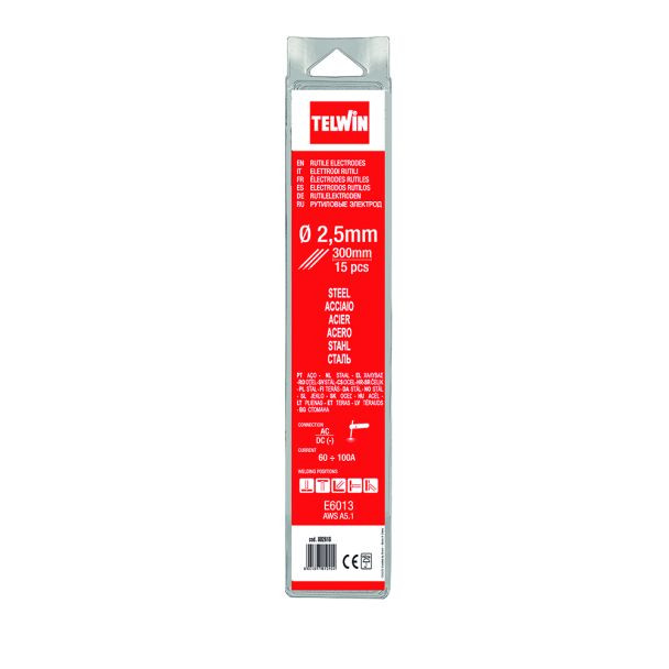 Set 15 electrozi rutilici 2.5 mm Telwin 802618, E6013