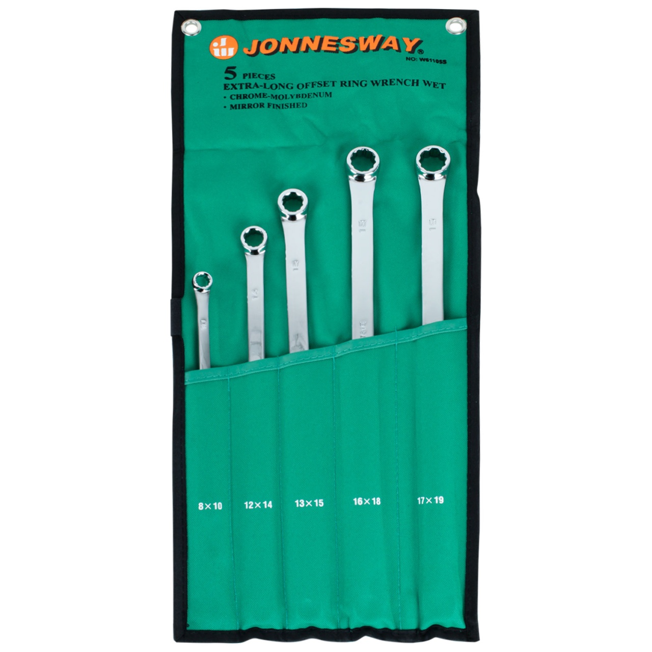 Set 5 buc cheie inelara dreapta extra prelungita Jonnesway 8-19mm