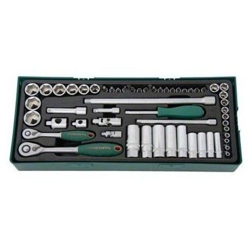 Set 57 piese tubulare si accesorii 1/4" si 3/8" 4-24 mm