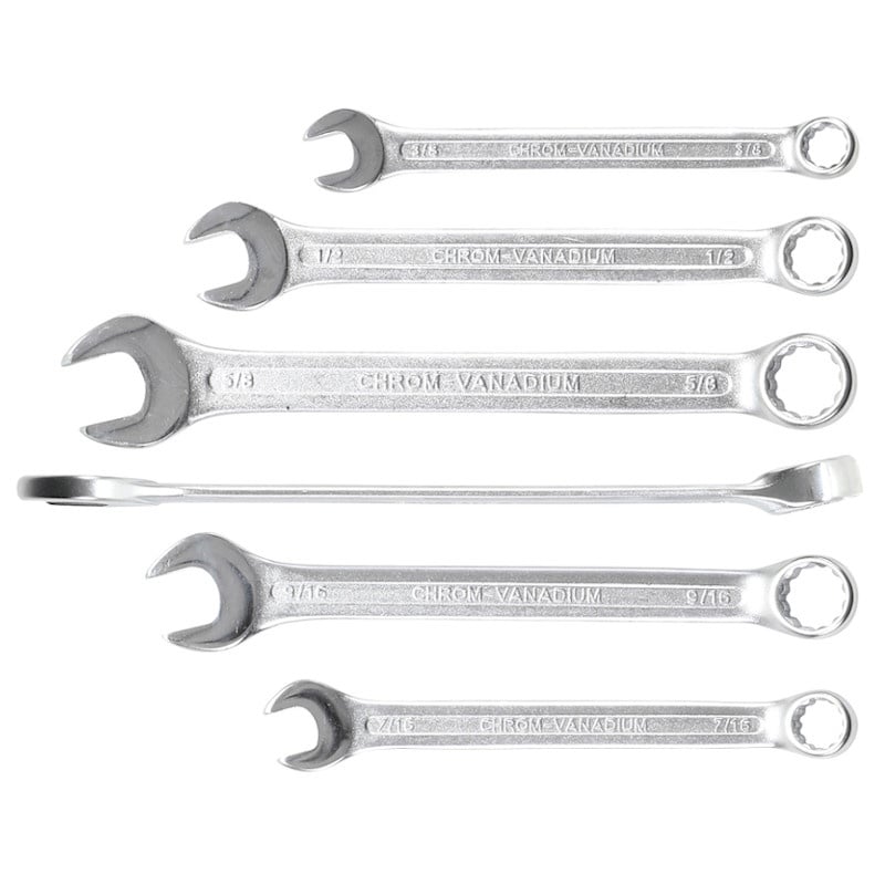 Set 6 chei combinate, 3/8"-11/16"