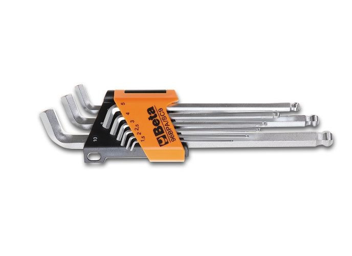 Set 9 imbusuri tip "L" unghiulare 110° 96BPA/SC9, 1,5 - 10 mm