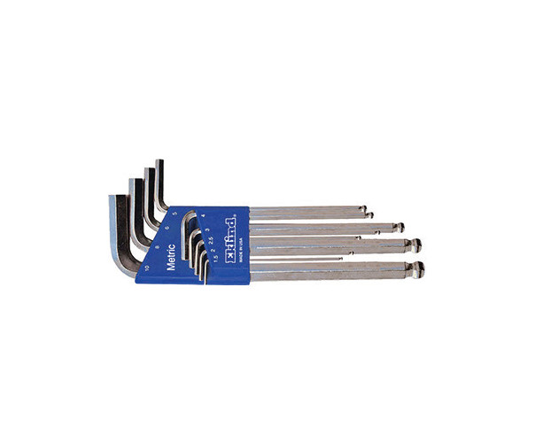 Set de 9 chei locas hexagonal lungi cu cap sferic in suport de plastic, EKLIND 1.5 - 10 mm