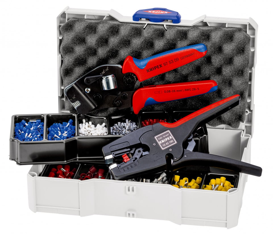 Set de sertizare KNIPEX pentru ferule 1251 piese 0,08 – 10 + 16 mm²