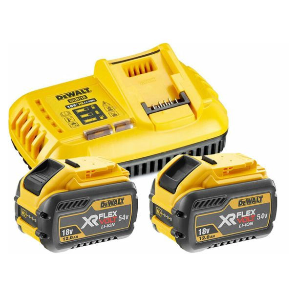 Set incarcator Dewalt DCB118Y2, cu 2 acumulatori XR FLEXVOLT de 12.0 Ah