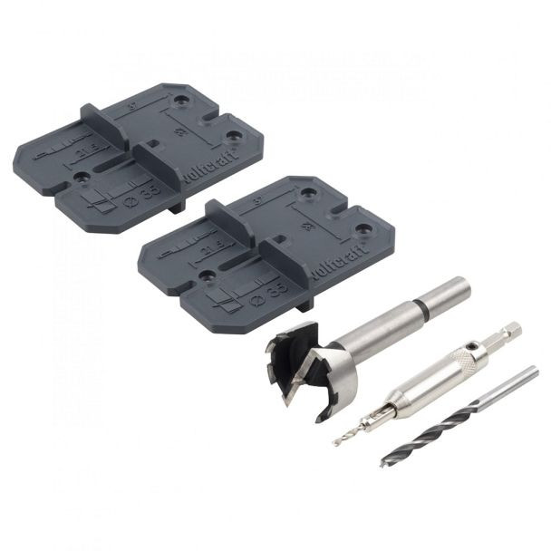 Set montaj balamale Wolfcraft 4656000, 35 mm, cutie de transport