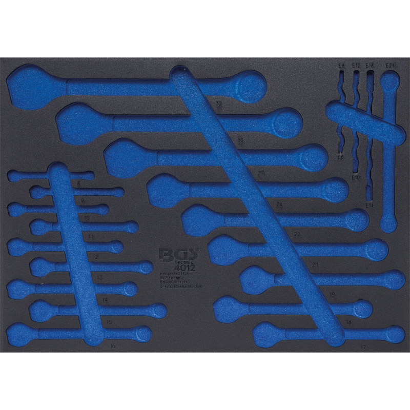 Suport organizator pentru carucior, 3/3 sertar, GOL, pentru 22 chei combinate Tip "E"