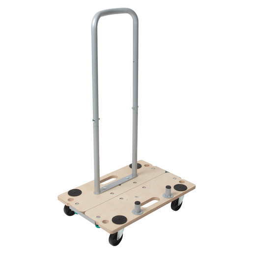 Transportor pe role Wolfcraft FT 350 B, pentru mobila, separabil, cu opritori si maner, sarcina maxima 300 kg