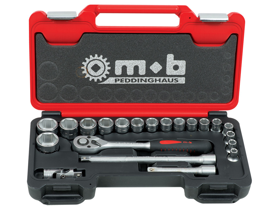 Trusa 21 scule MOB Fusion Box Mediu TCCT21MG×1/2” capete/accesorii DH - 405×225×60, 8-32 MM