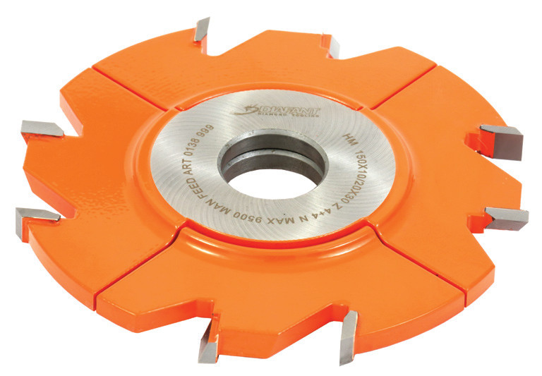 0138999S Freza cu alezaj, reglabila, pentru uluc, cu placute brazate CMS 150x8/16x30 Z=4+4