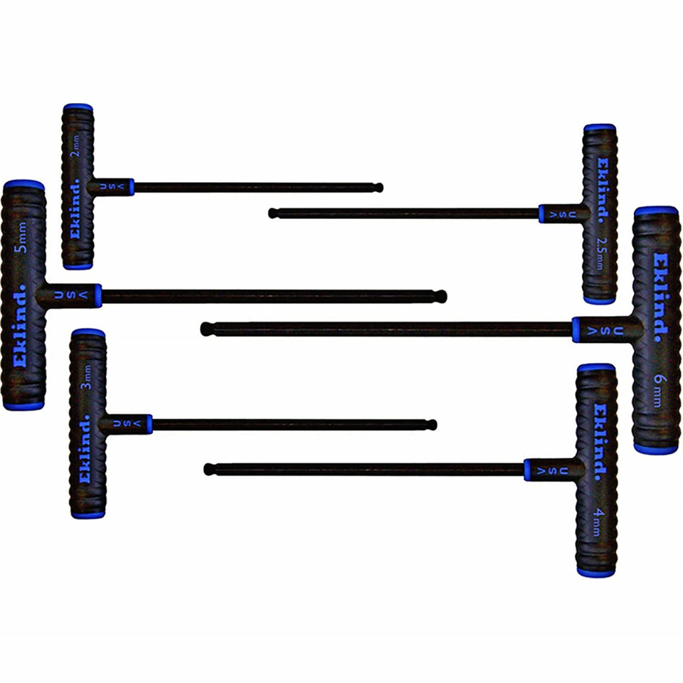 64806 Set de surubelnite cu cap hexagonal sferic varianta 9, in husa plastic, 2.0 - 6.0 / 6 piese