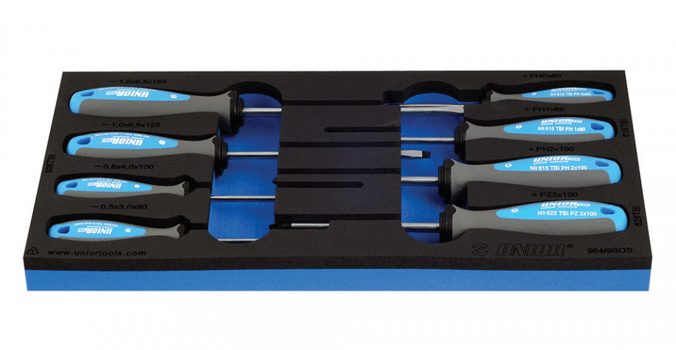 964/9SOS Set de surubelnite TBI in modul SOS / 8 piese - 621062