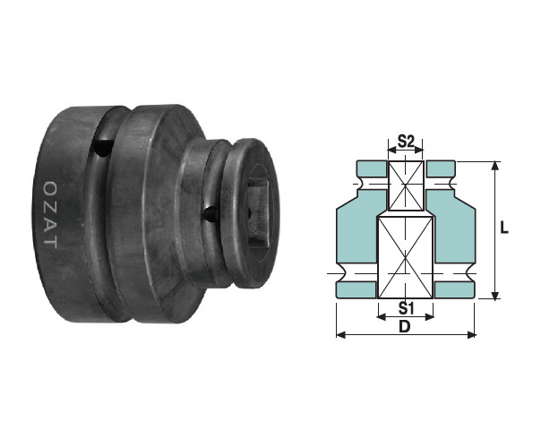 Adaptor de impact mama-mama OZAT 1 1/2" 1 1/2"