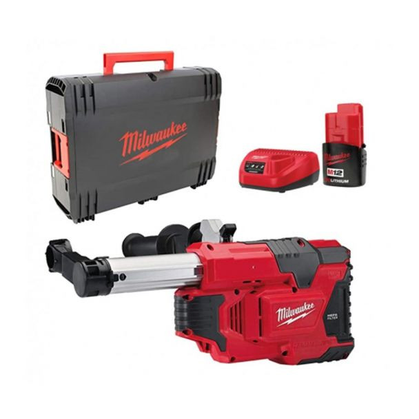 Aspirator universal pentru ciocane rotopercutoare M12™ Milwaukee, alimentare cu acumulator - neechipat M12 DE-201X