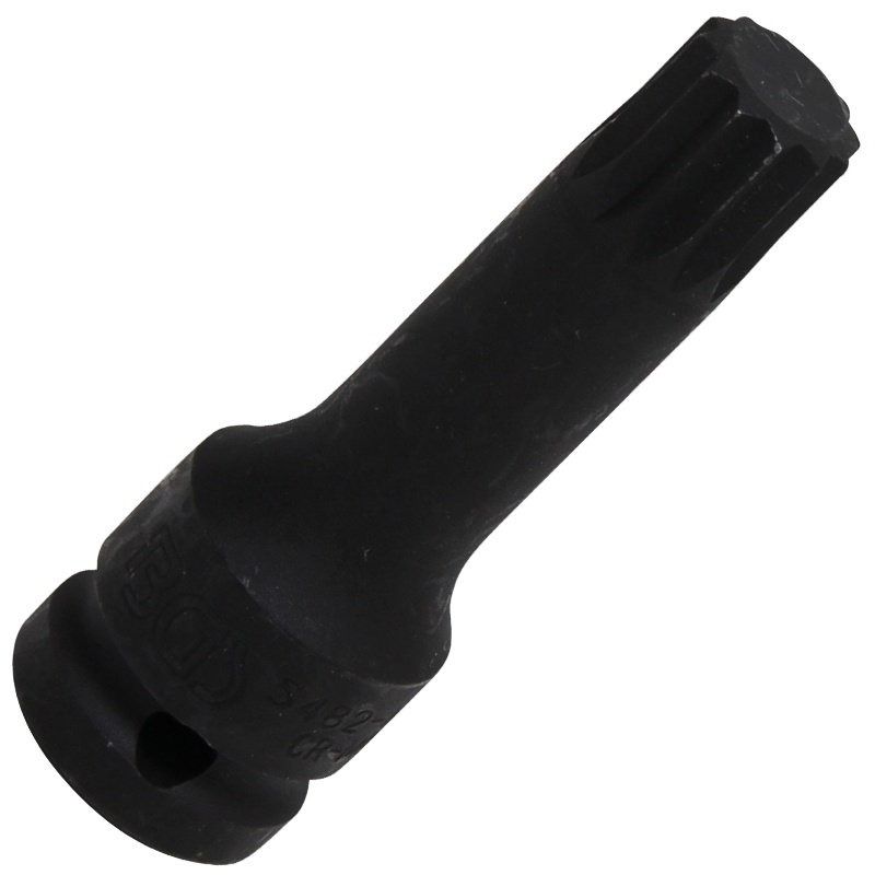 Cap cheie tubulara 1/2" de impact cu varf XZN, M16 x 75 mm, BGS