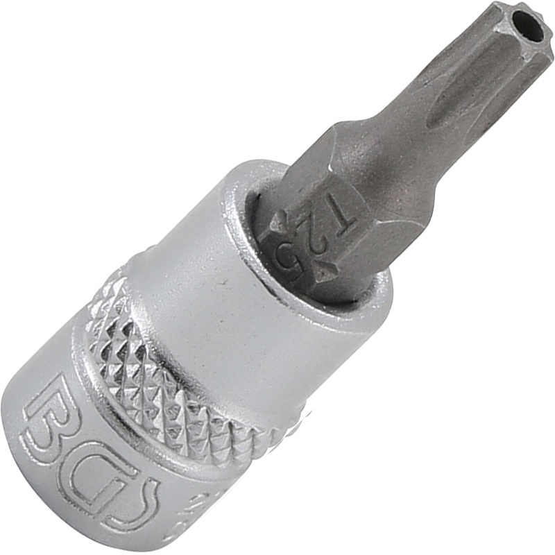 Capat cheie tubulara 1/4" cu varf Torx cu gaura, TT25