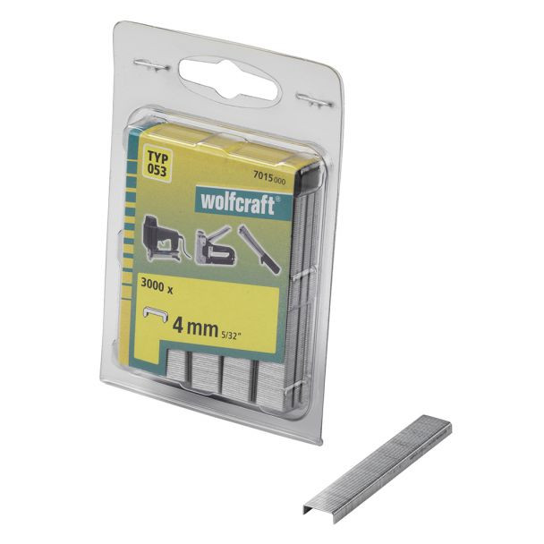 Capse plate Wolfcraft 7015000, tip 053, 4 mm, 3000 buc