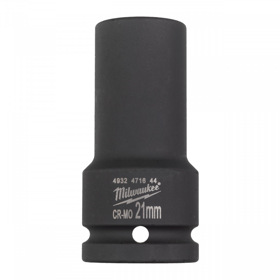 Cheie tubulara de impact Milwaukee 3/4" lunga IMPACT SCHOCKWAVE (Lungime totală (mm): 90, Tijă prindere: ¾″ pătrat, Ø (mm): 21)