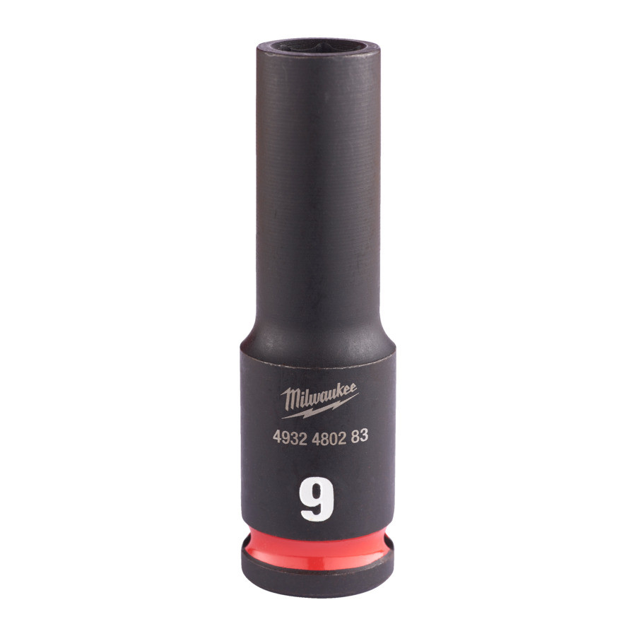 Cheie tubulară de impact MILWAUKEE SHOCKWAVE™ IMPACT DUTY, 3/8" IMPACT SOCKET DEEP 9mm L65mm