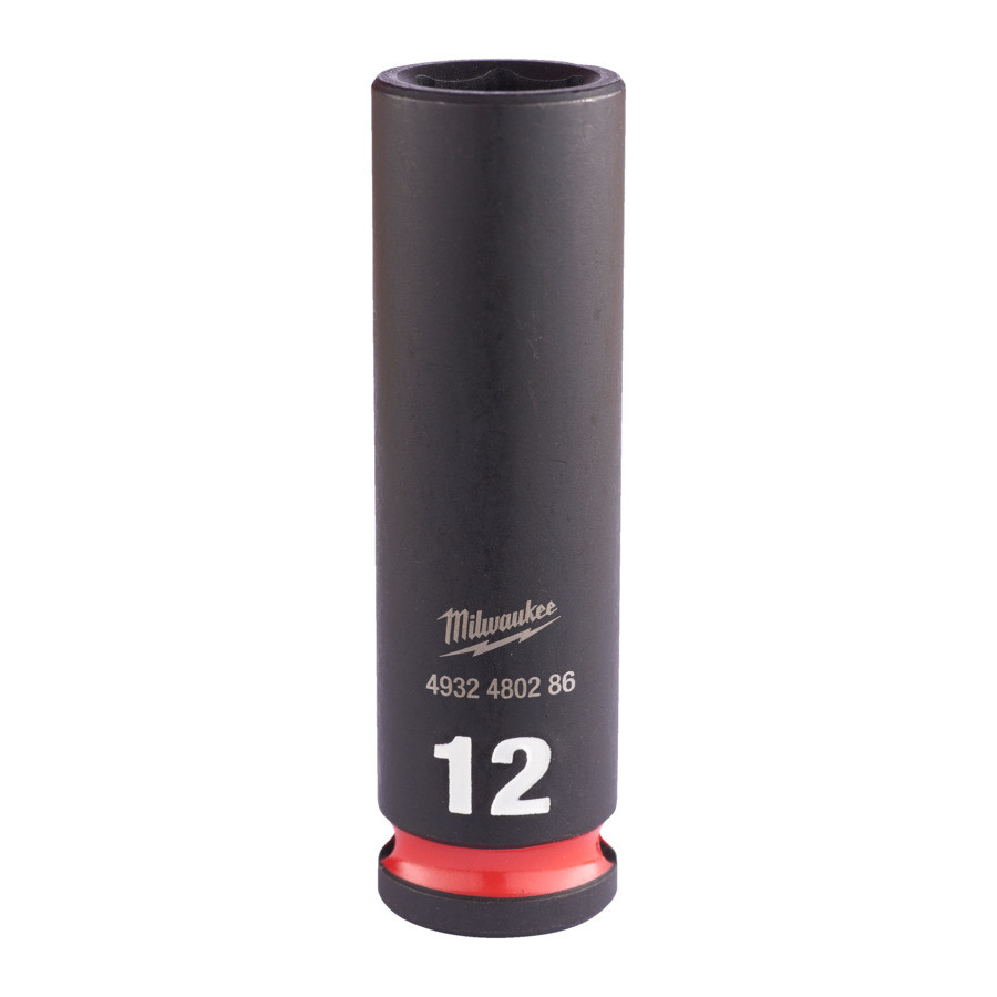 Cheie tubulară de impact MILWAUKEE SHOCKWAVE™ IMPACT DUTY, 3/8" IMPACT SOCKET DEEP 12mm L65mm