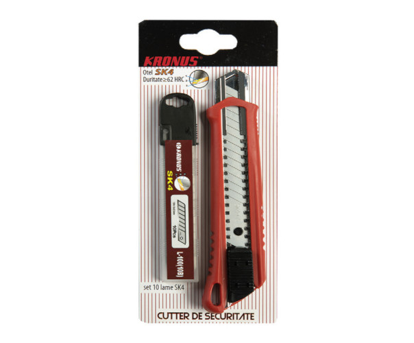 Cutter KRONUS 160 mm cu set 10 lame schimb pentru cutter SK4, L 160, B 18