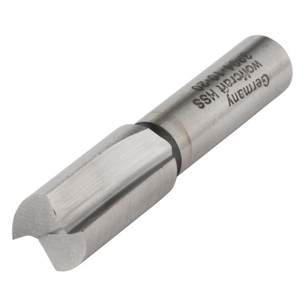 Freza dreapta HSS Wolfcraft 3904000, 10x20 mm, tija 8 mm