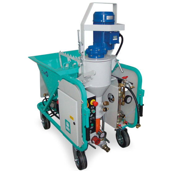 IMER, Masina de tencuit, Koine 4, debit material 22 l/min., motor 400V, 7.75 kW, distanta maxima de pompare 25 m