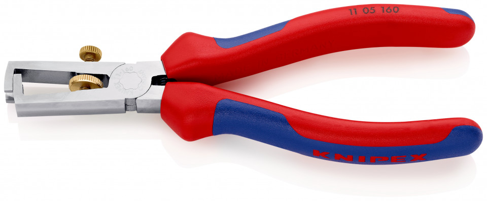 KNIPEX 11 05 160 Clește dezizolator Cu arc de deschidere, universal cu manşoane multicomponent cromat 160 mm