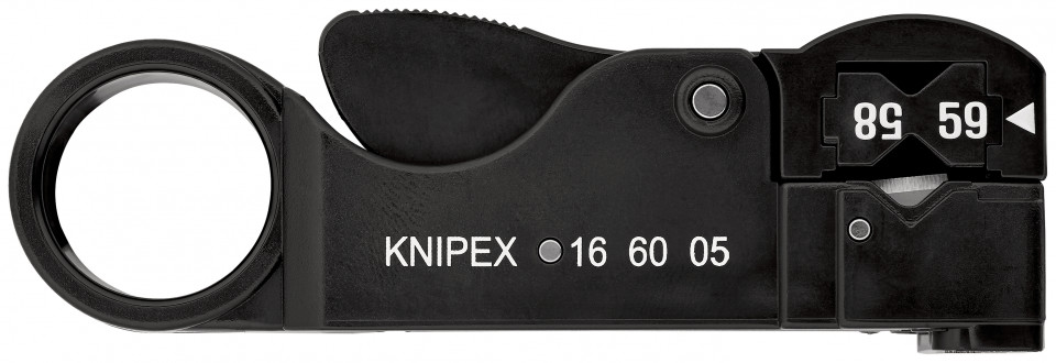 KNIPEX 16 60 05 SB Dezizolator pentru cabluri coaxiale 105 mm