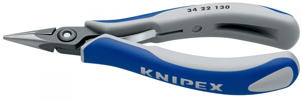 KNIPEX 34 22 130 Clește de apucare de precizie pentru sisteme electronice cu manşoane multicomponent brunat 135 mm