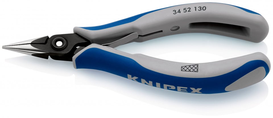 KNIPEX 34 52 130 Clește de apucare de precizie pentru sisteme electronice cu manşoane multicomponent brunat 130 mm