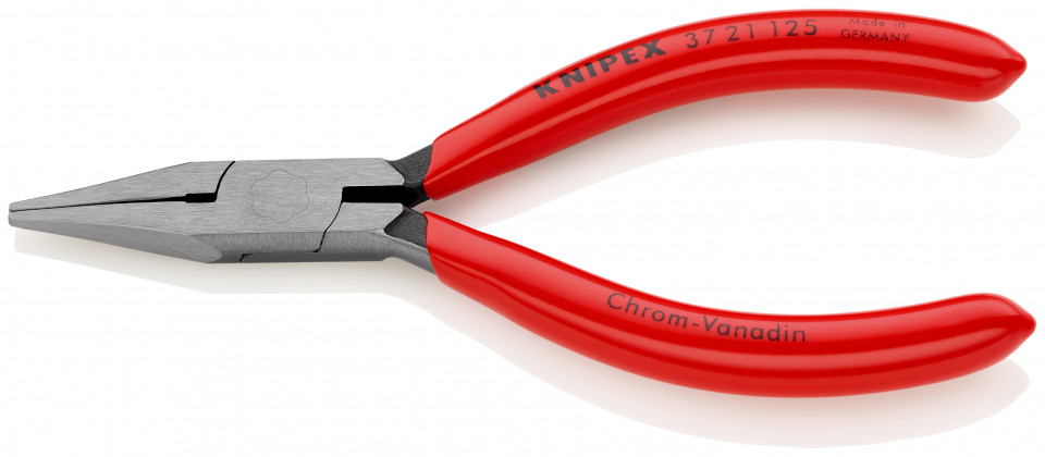 KNIPEX 37 21 125 Clește de prindere pentru mecanică fină acoperite cu plastic vopsit negru 125 mm