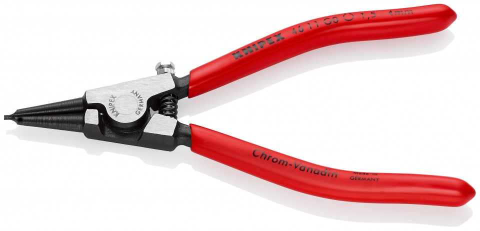 KNIPEX 46 11 G0 clește pentru inele de siguranță pentru inele de prindere pe axuri acoperite cu plastic vopsit negru 140 mm