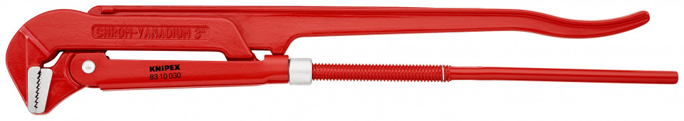 KNIPEX 83 10 030 clește pentru țevi la 90° vopsit electrostatic în roșu 650 mm