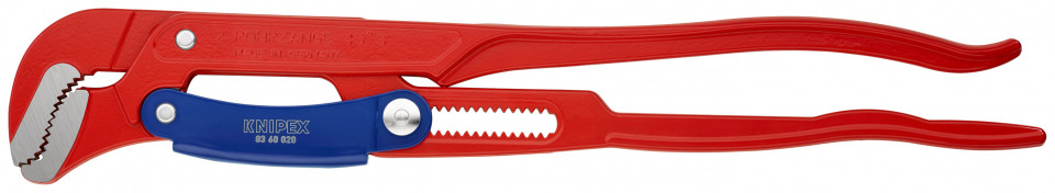KNIPEX 83 60 020 Clește pentru țevi cu fălci încovoiate cu reglare rapidă vopsit electrostatic în roșu 560 mm