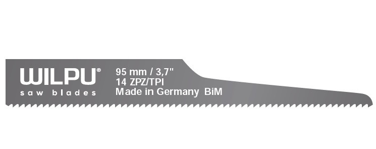 L 2014 Panza sabie pentru masini pneumatice, pentru materiale sandwich, DIM 95 x 12.3 x 0.63 mm - 20014 00105