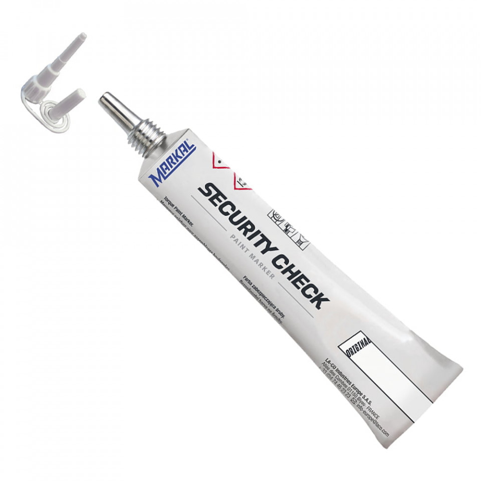 Marker cu vopsea de protecție SECURITY CHECK PAINT MARKER, alb