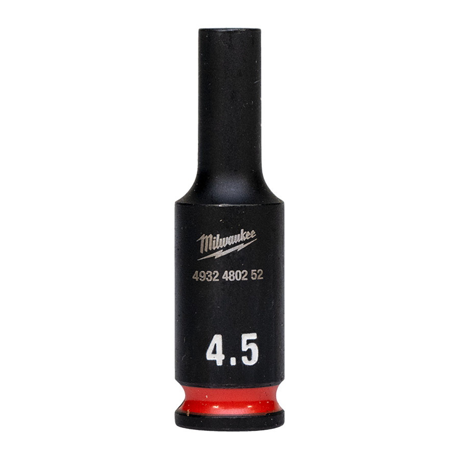 MILWAUKEE, CHEI TUBULARE DE IMPACT SHOCKWAVE™ IMPACT DUTY, 4.5 MM 1/4" IMPACT SOCKET DEEP - 1 PC