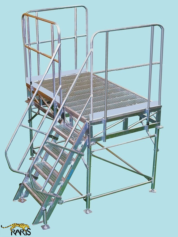 Platforma RARIS fixa, la 60°, rigidizata, cu podina extinsa, Gmax = 400 kg, tip P2F60