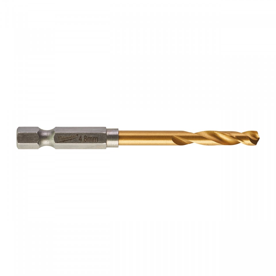 RED HEX - Burghie SHOCKWAVE™ HSS-Ground Titan pentru metal Milwaukee Ø 4.8x29x78 mm - blister 1 buc