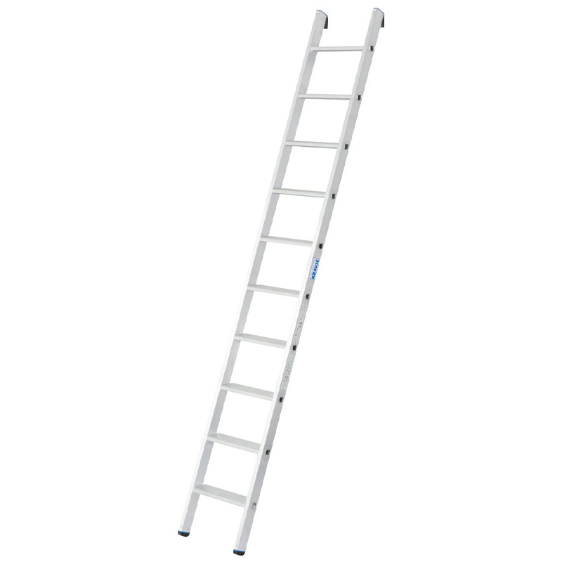 Scara simpla din aluminiu cu trepte late STABILO, 10 trepte