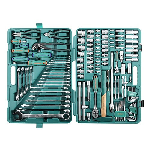Set 127 piese tubulare si accesorii Jonnesway 1/4" si 1/2" 4-32 mm, carcasă plastic