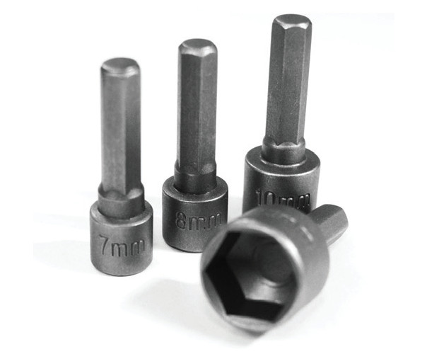 Set 4 piese capete tubulare 1/4", 38mm, 7-13mm