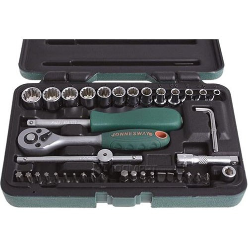 Set 41 piese Jonnesway chei tubulare si accesorii 1/4" 4-14 mm