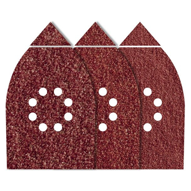 Set 6 foi abrazive autoadezive Wolfcraft 1760000, Gr. 80/ 120/ 240, perforate, 107x142 mm cu scai