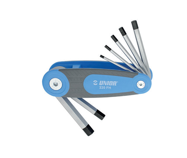 Set 7 chei locas hexagonal cu maner tip briceag Unior 2,5-10 mm
