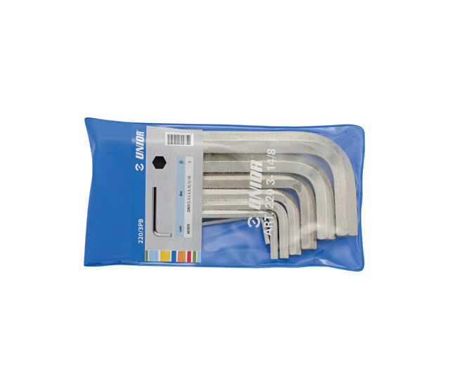 Set de 10 chei locas hexagonal in husa de plastic Unior 3-19 mm