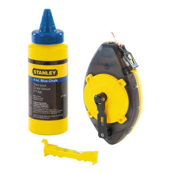 Set sfoara de trasat PowerWinder® Stanley 0-47-465, 30 m + 115 g creta albastra