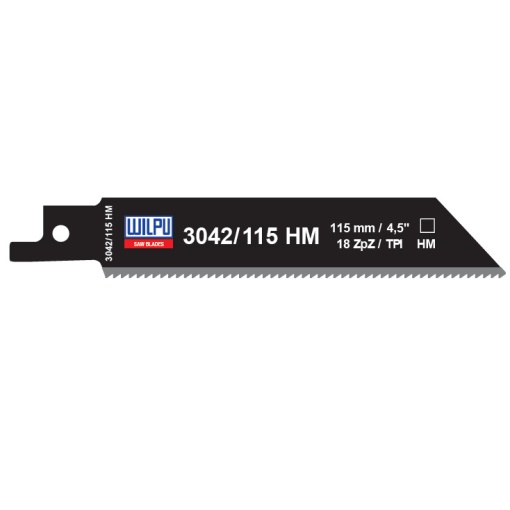 3042/115 HM Panza HM/T.C.T. pentru fierastrau sabie pentru materiale de constructii / 2 bucati , DIM 115 x 19 x 1.25 mm