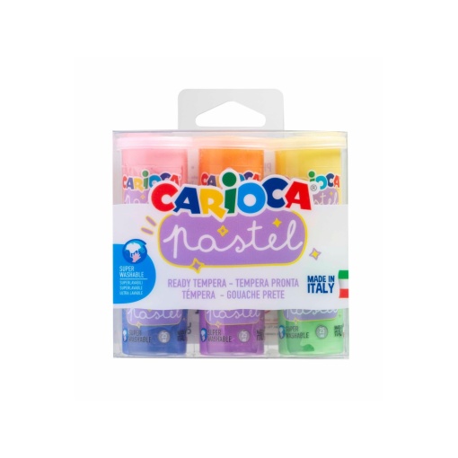 Acuarele tempera pastel Carioca 6 x 25 ml