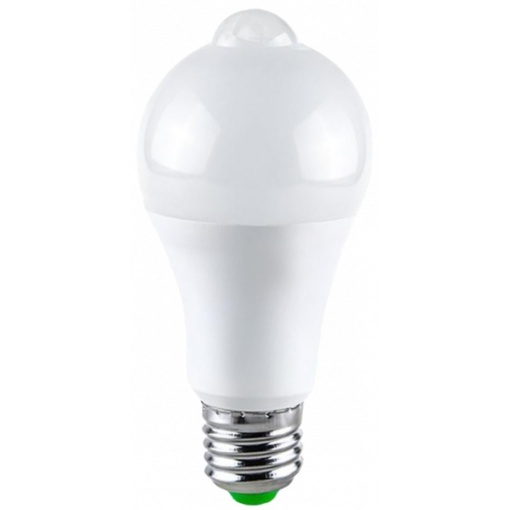 Bec LED cu senzor de miscare 9W=75W 750Lm 6400K lumina rece model A60